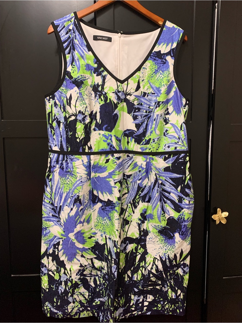 Nine West Dress floral cotton comfy cool fresh